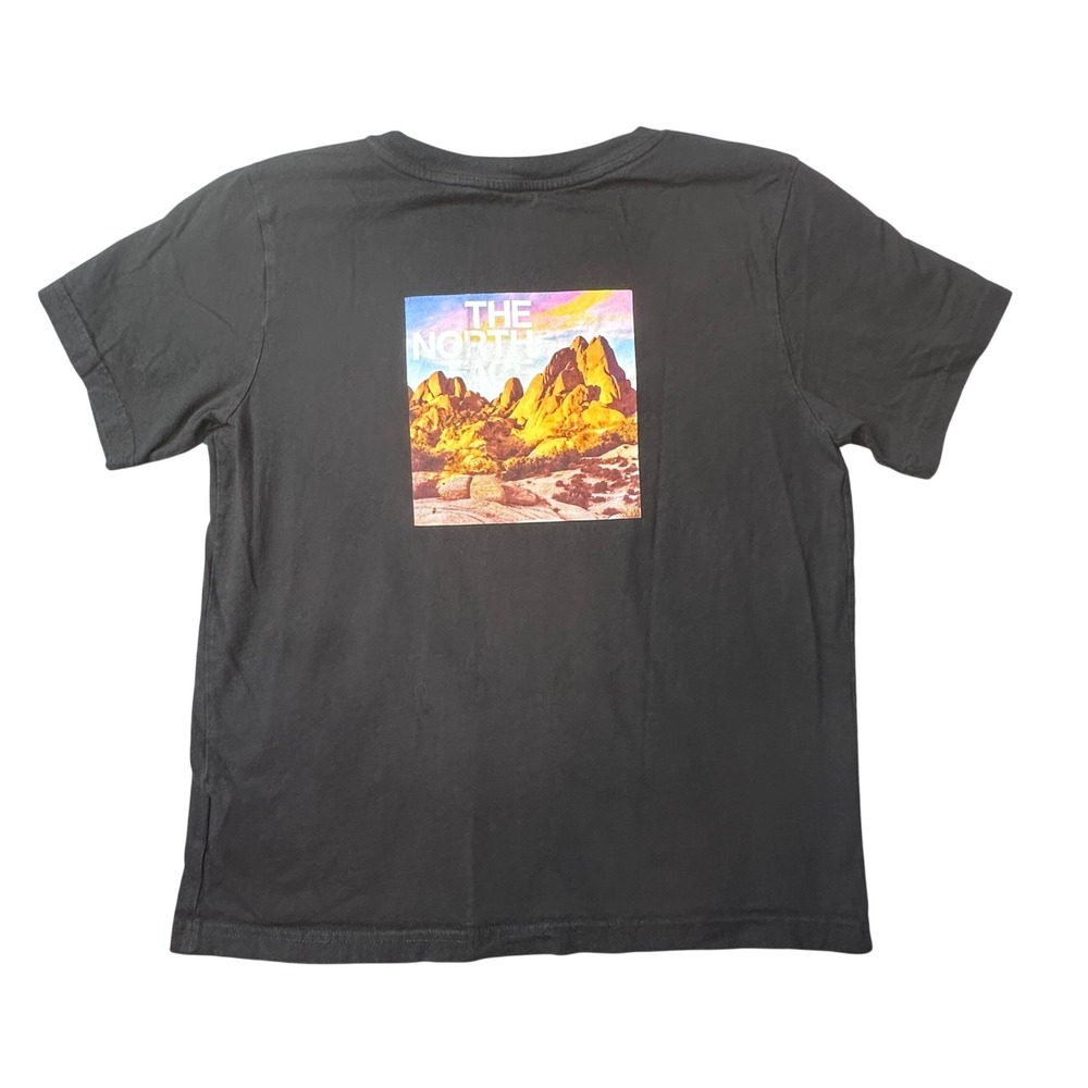 The North Face T-Shirt Girls XL 14/16 Black Desert Graphic Short Sleeve Cotton